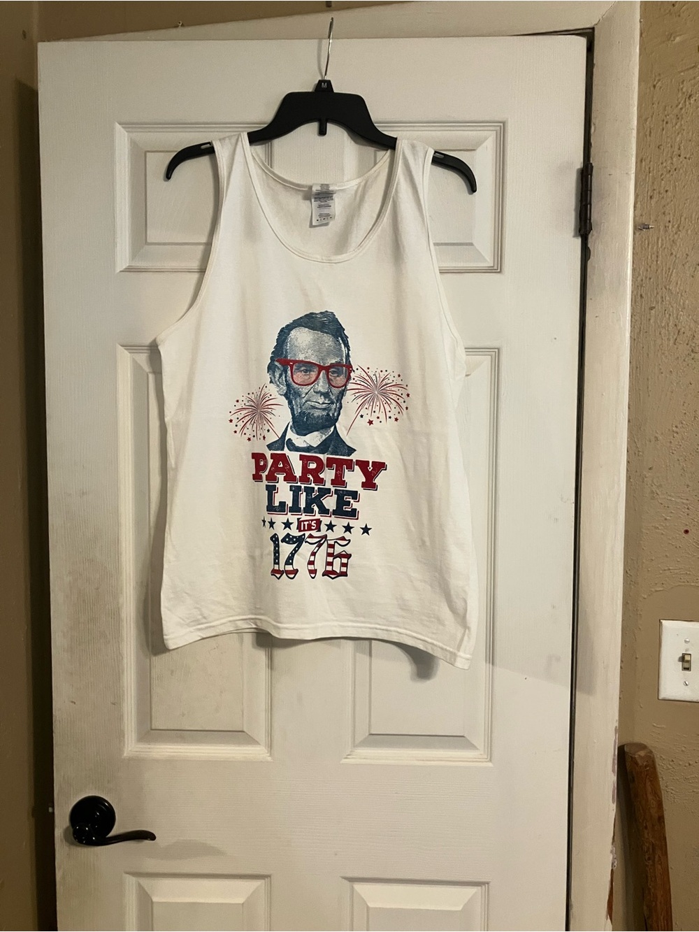 White 'Party Like It's 1776' Graphic Tank Top